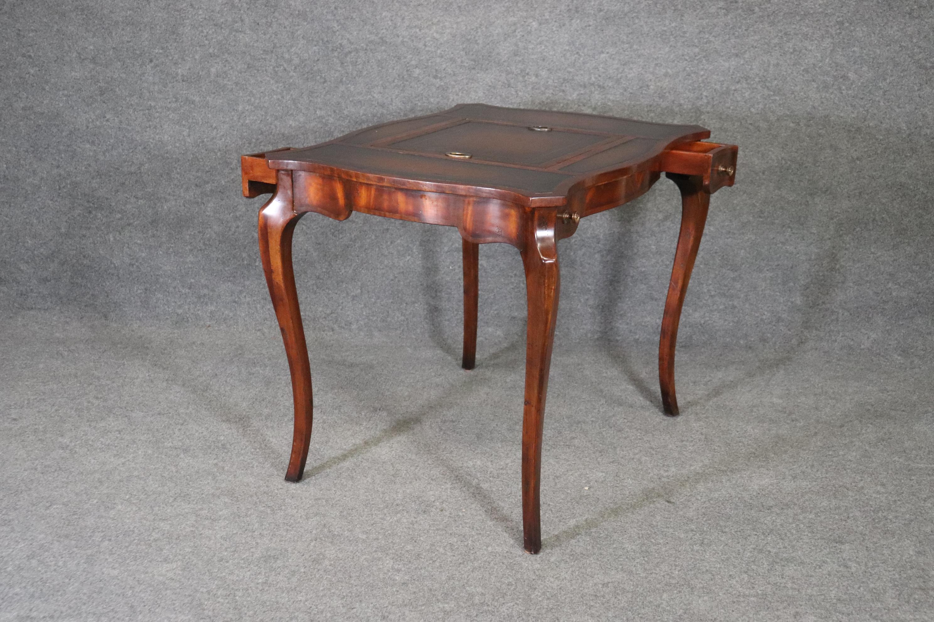 Contemporary Maitland Smith Walnut Louis XV Backgammon Chess Checkers Games Table