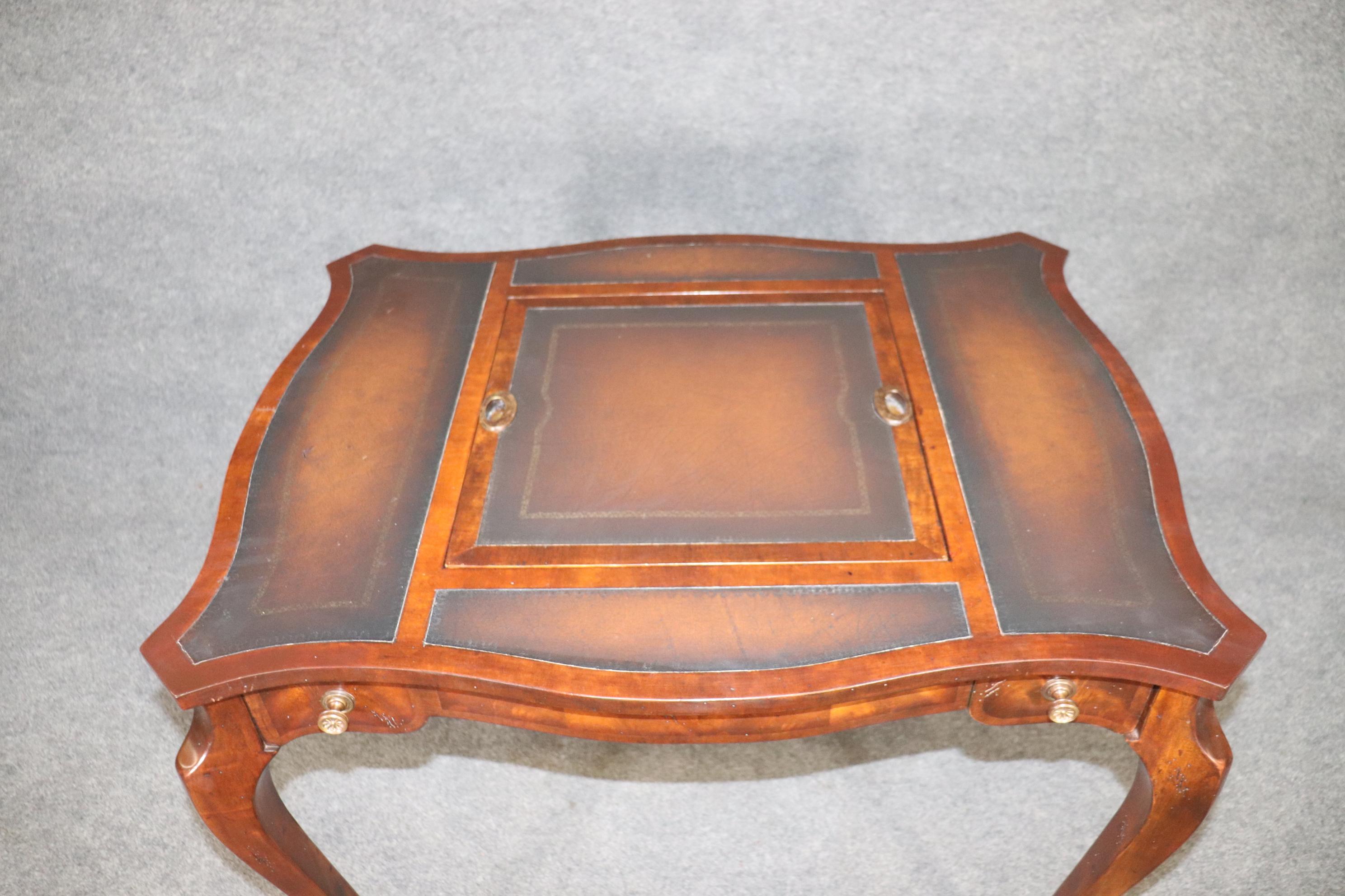 Maitland Smith Walnut Louis XV Backgammon Chess Checkers Games Table 1