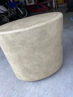 Maitland Smith White Leather Tooled Chest