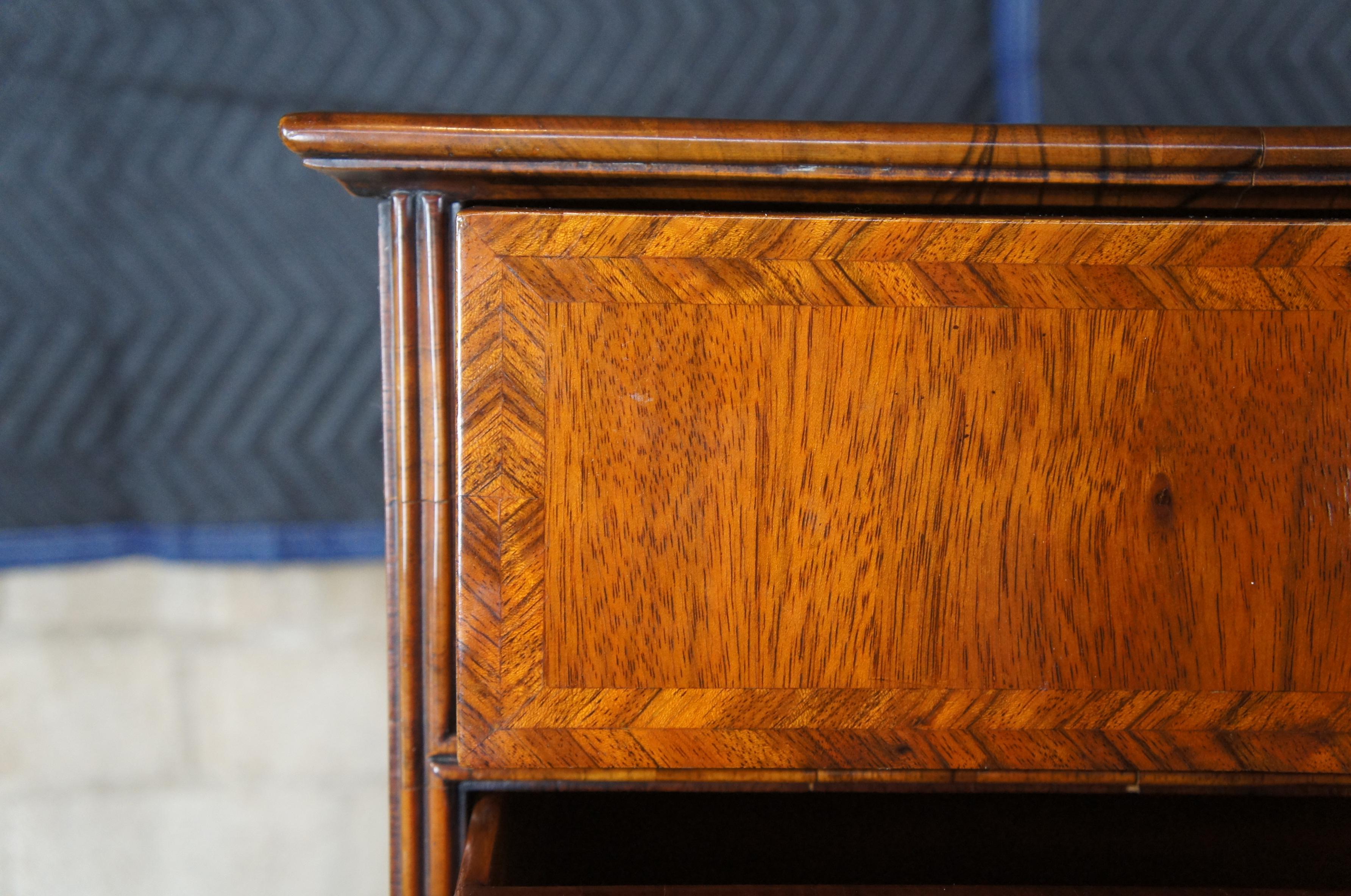 William and Mary Maitland Smith William & Mary Mahogany Highboy Tall Chest of Drawers on Stand