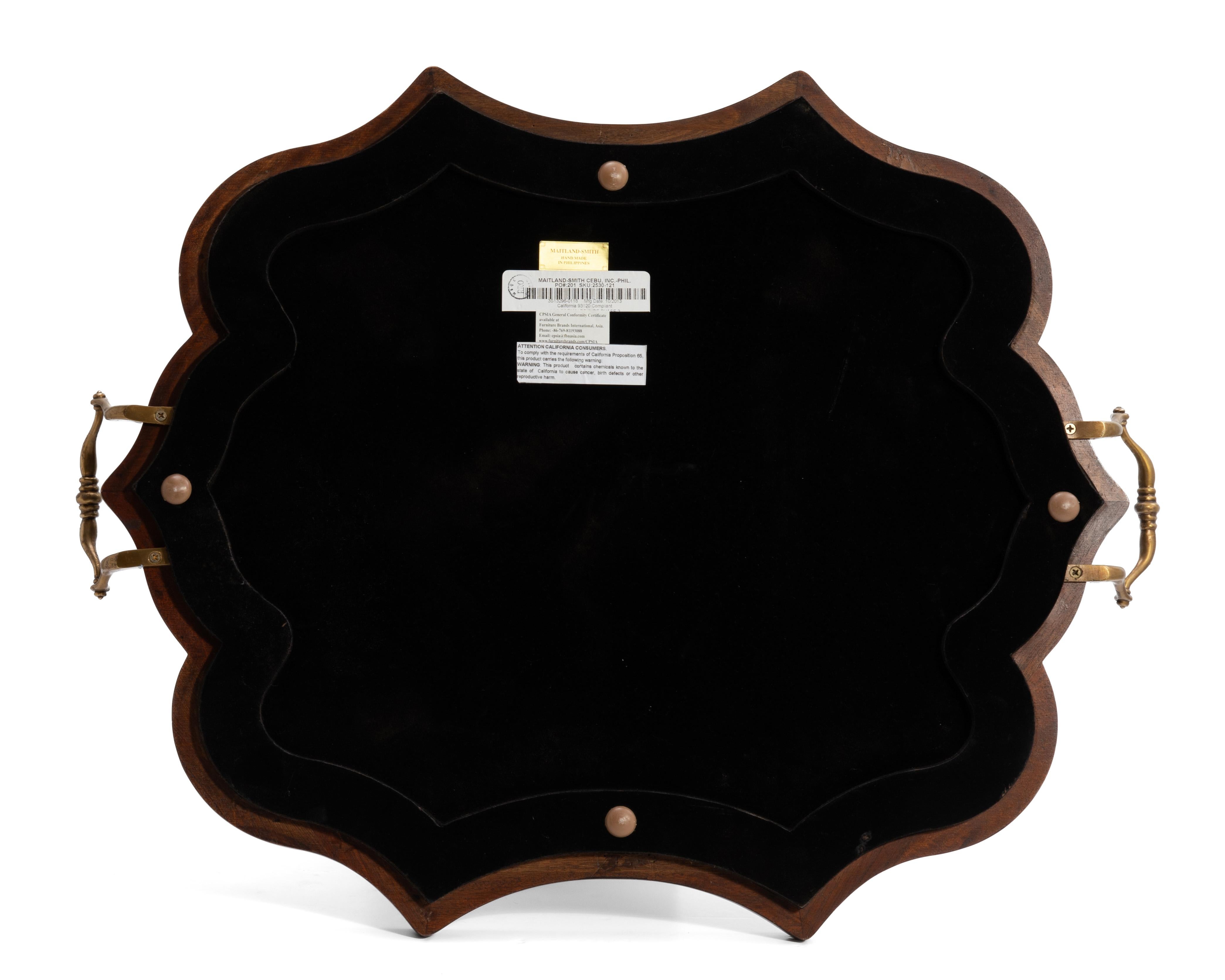 Maitland Smith Wood Brass Tray Philippines 2013 Discontinued For Sale 5