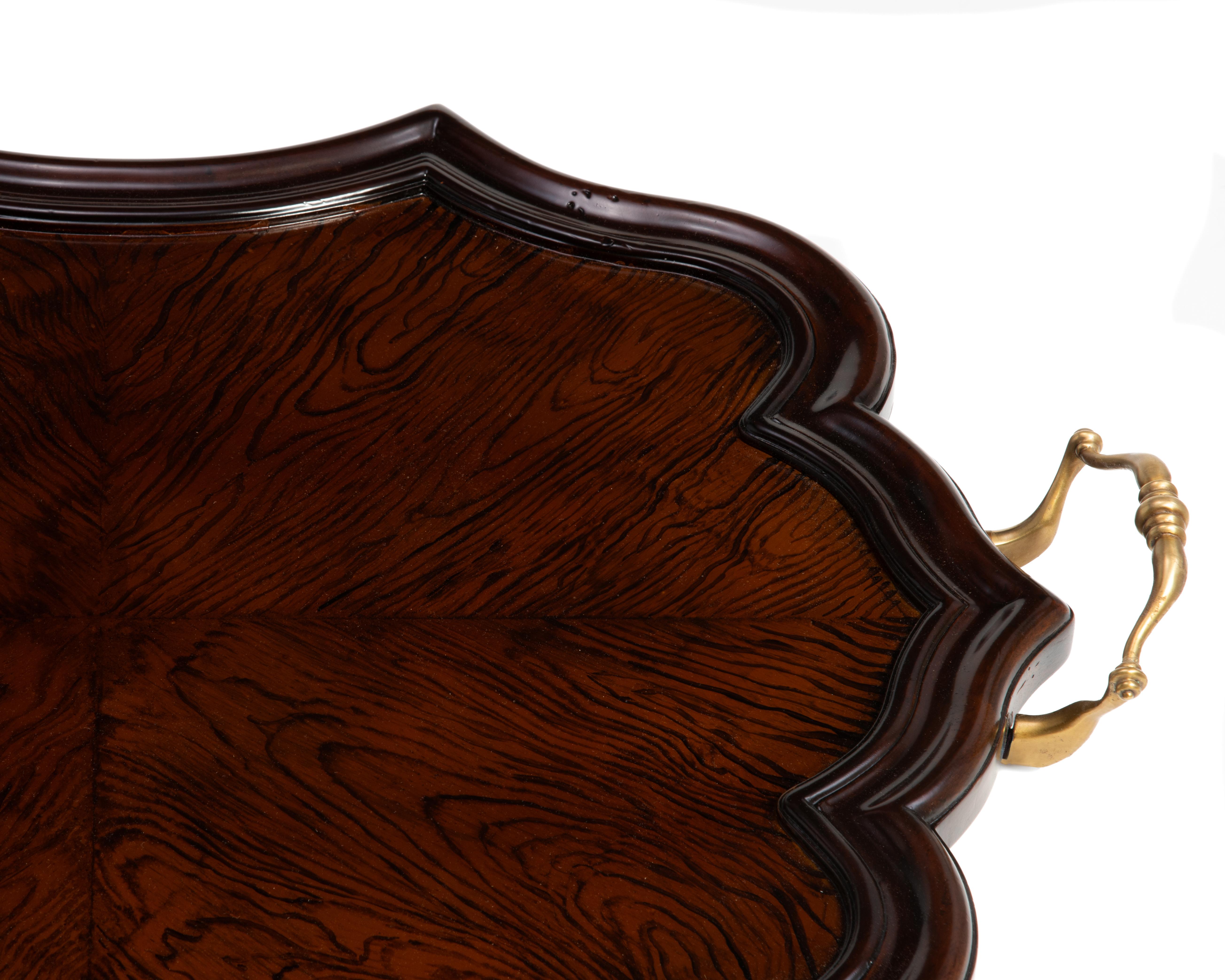 Contemporary Maitland Smith Wood Brass Tray Philippines 2013 Discontinued For Sale