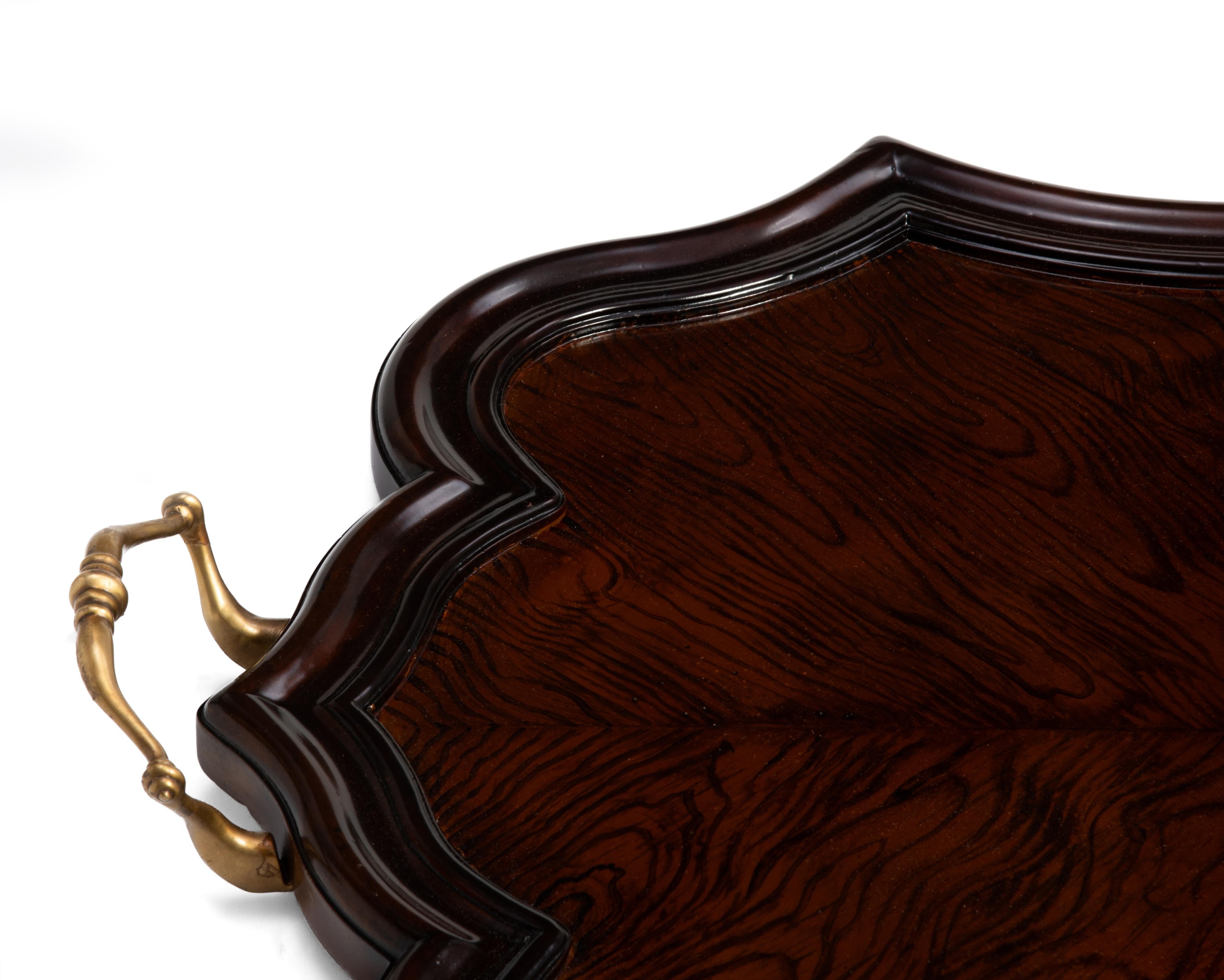 Maitland Smith Wood Brass Tray Philippines 2013 Discontinued For Sale 1