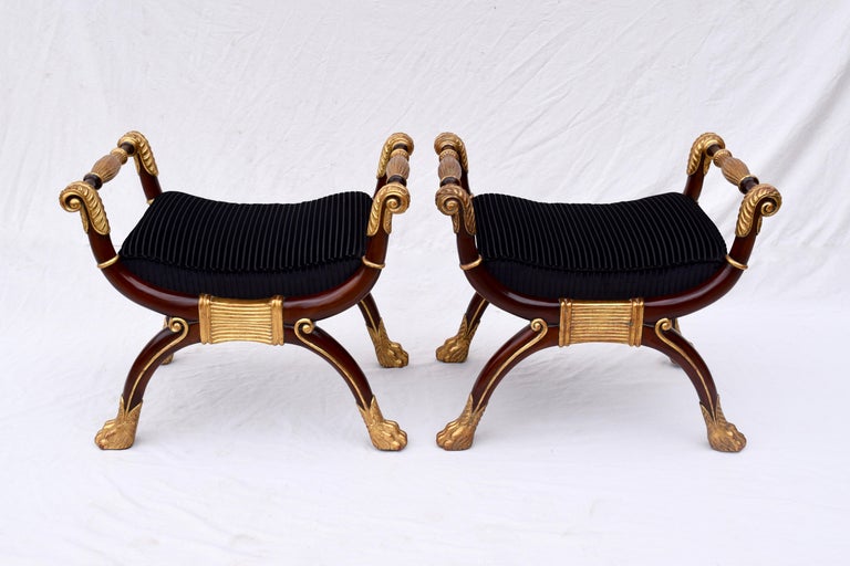 Maitland Smith X Frame French Neoclassical Regency Style Curule