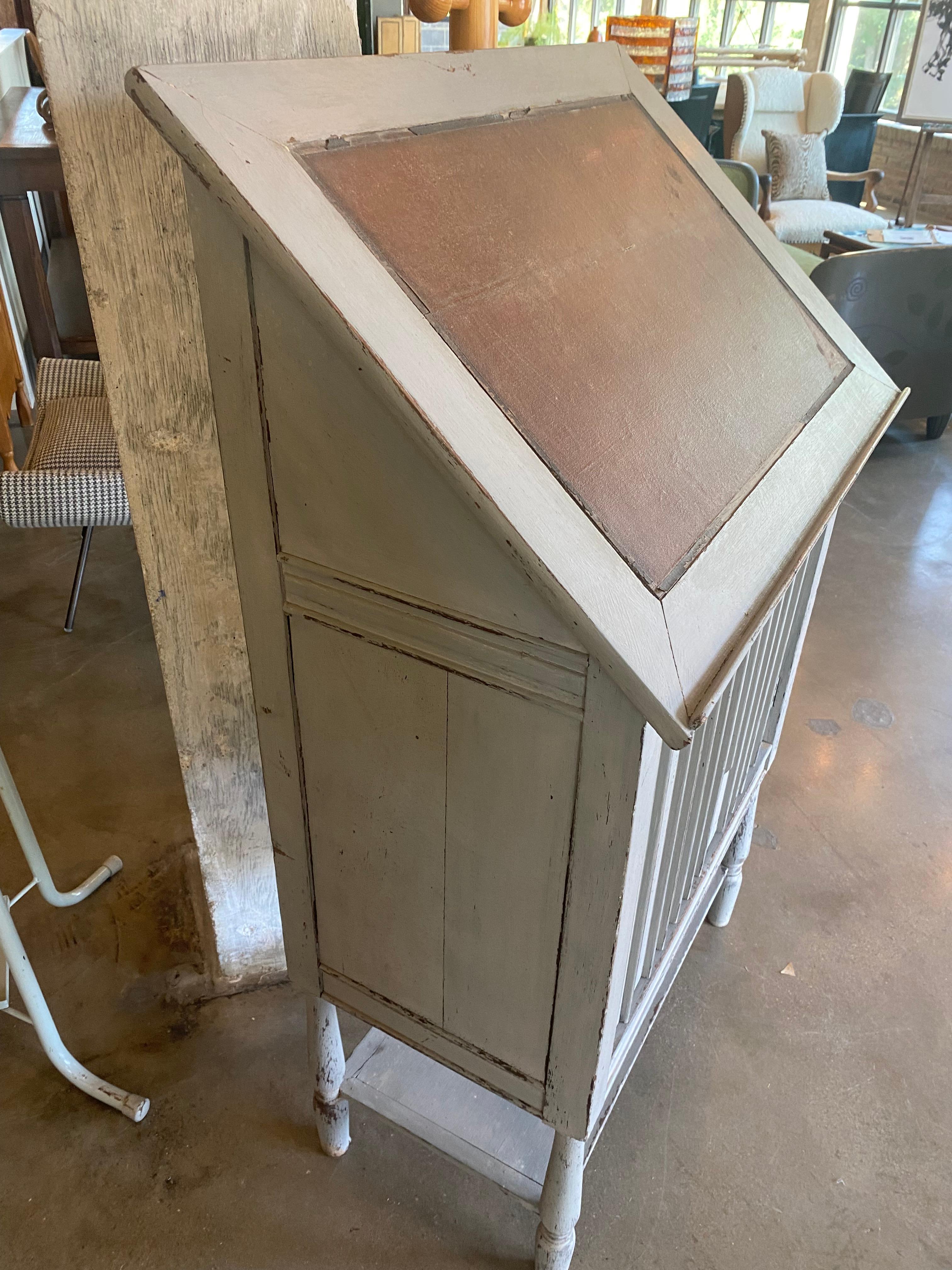 Hand-Painted Maitre d' Desk or Lectern, France, 1920's