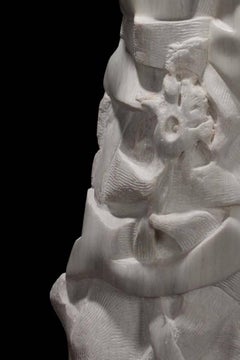 Maize Goddess, Monumental White Marble Sculpture by Eugenia Belden