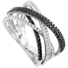 Maja 18 Karat White Gold and 0.85 Carat Diamond Puzzle Ring