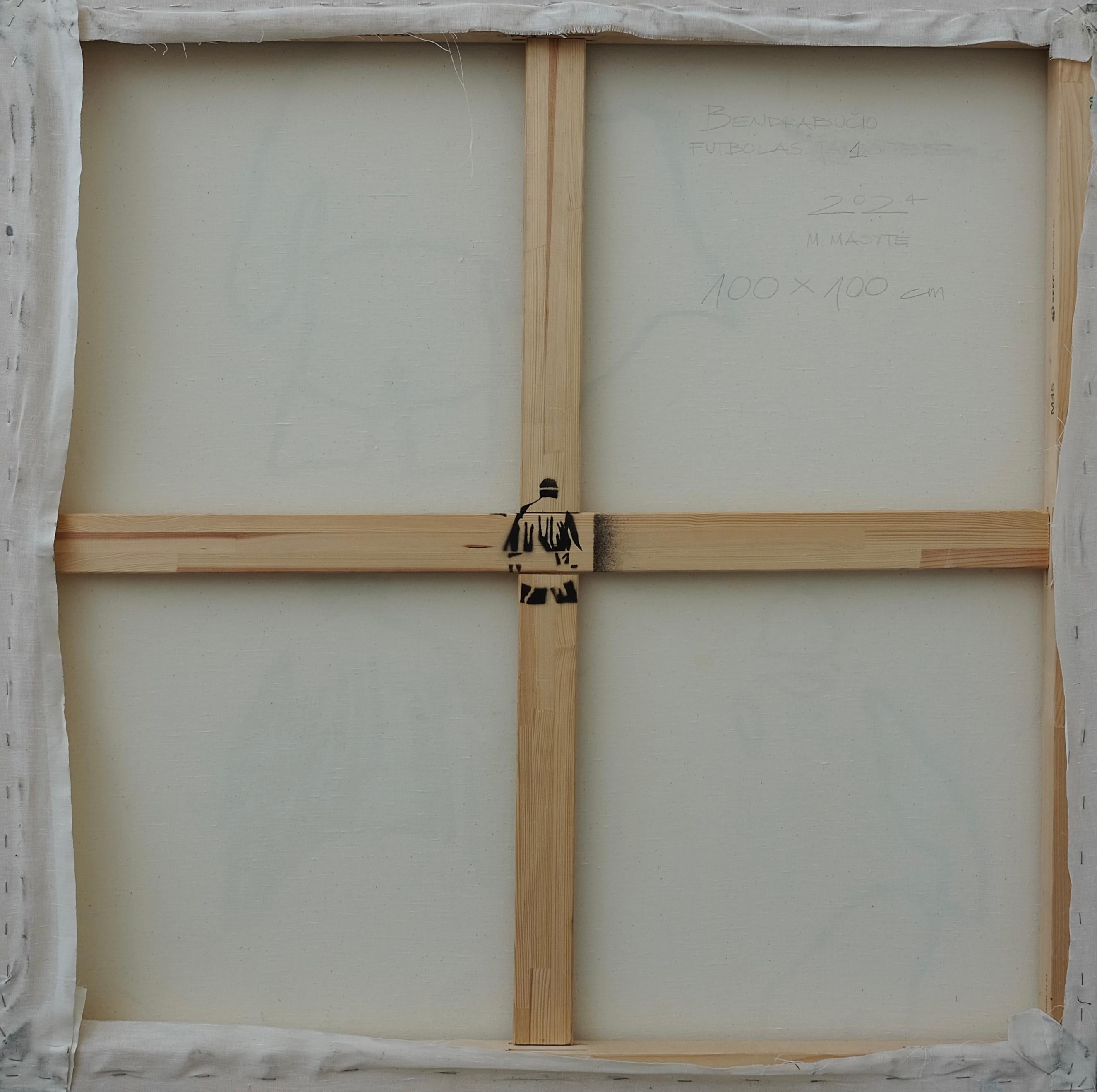 Olio e vernice spray su tela - Quadro di un artista emergente - 