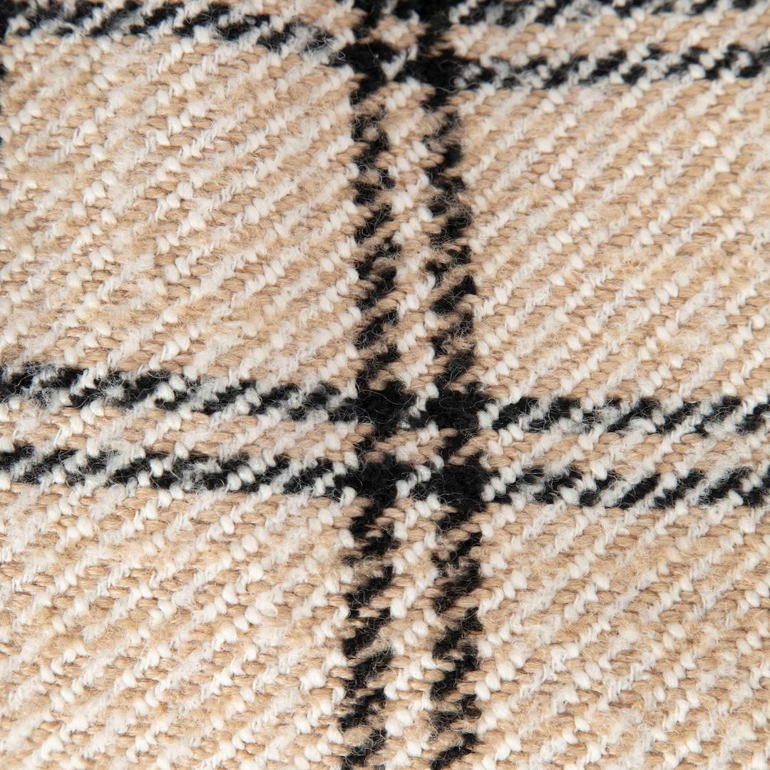 Marron Maje Manteau mi-long à carreaux beige et noir Taille S en vente