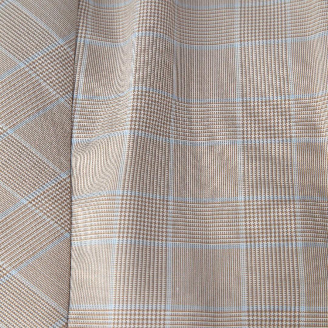 Maje Beige Checked Tie Waist Trousers Size XS In New Condition For Sale In London, GB