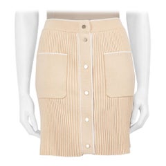 Maje Beige Knit Mini Skirt Size S