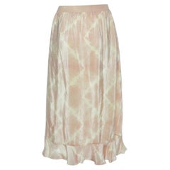Maje - Gonna midi arricciata in raso beige Tie Dye Jitye S