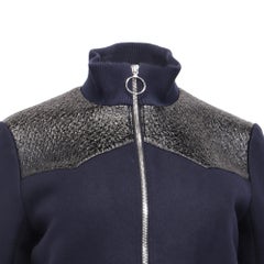 Chaqueta tipo blouson de moto con cremallera de Maje, de lana azul marino