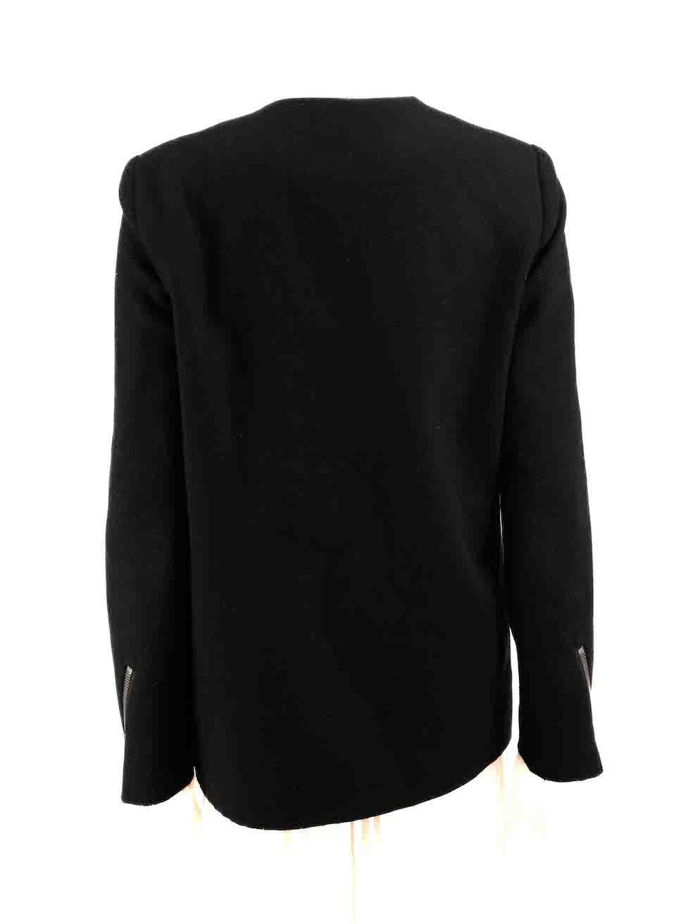Maje Black Asymmetric Zip Jacket Size M In Excellent Condition In London, GB