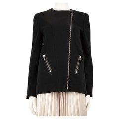 Maje Black Asymmetric Zip Jacket Size M