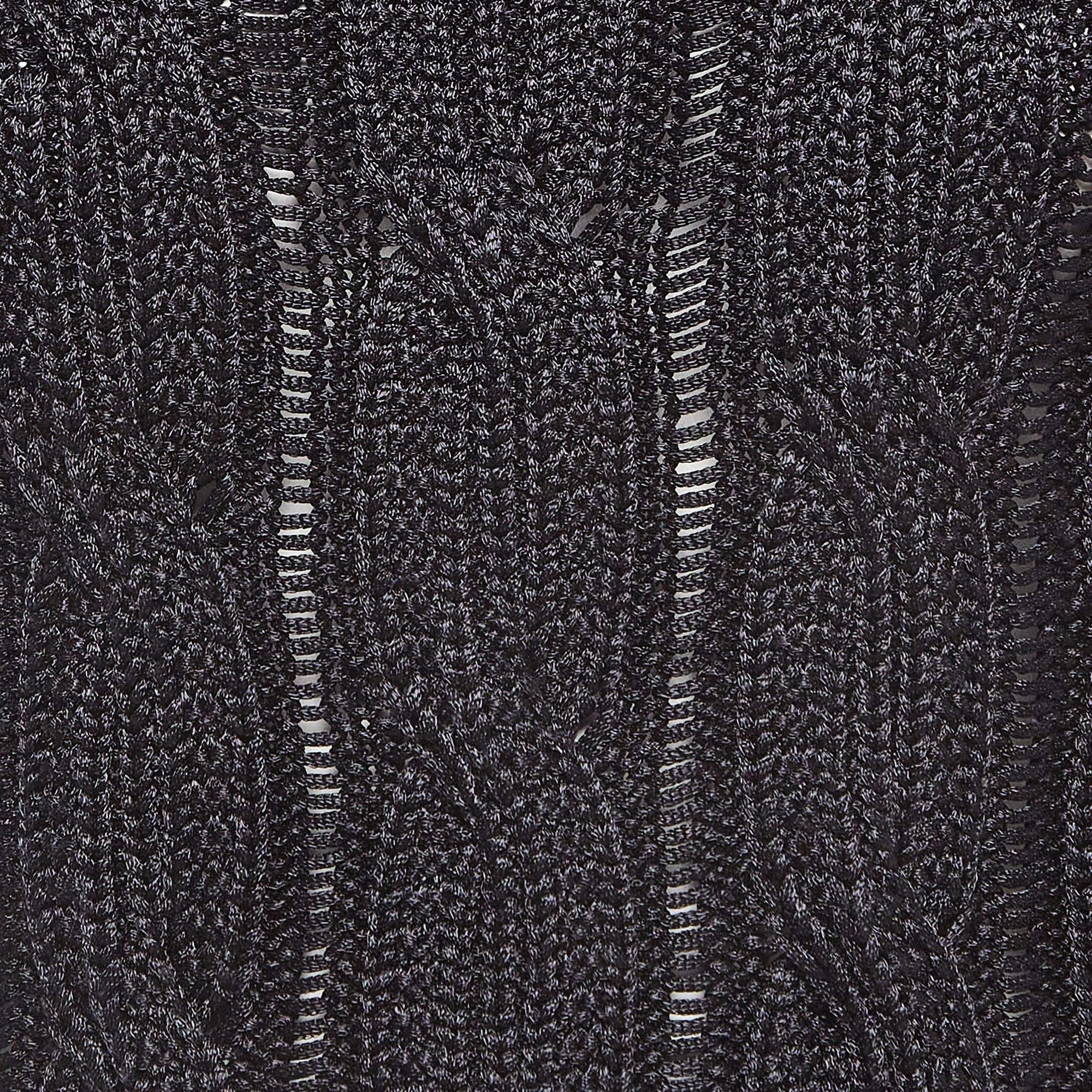 Women's Maje Black Cable Knit Crew Neck Sweatshirt S For Sale