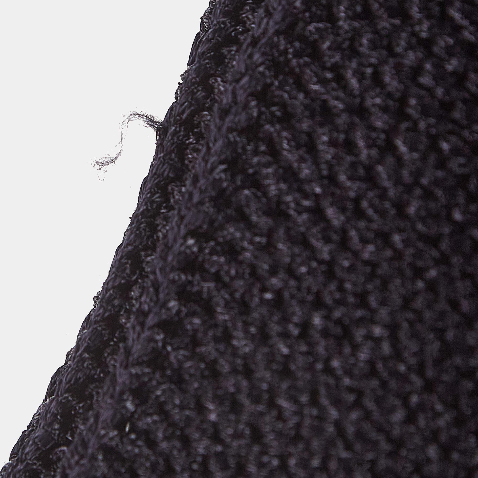 Maje Black Cable Knit Crew Neck Sweatshirt S For Sale 2