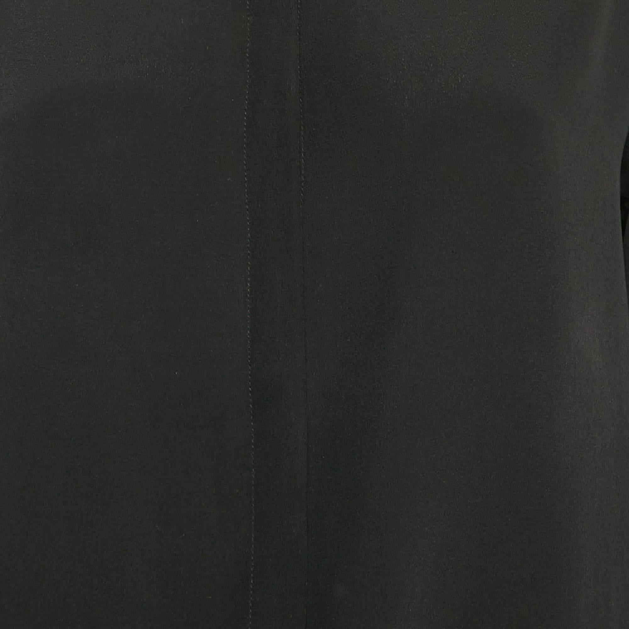 Nero Maje - Camicia con bottoni in crepe nera M. in vendita