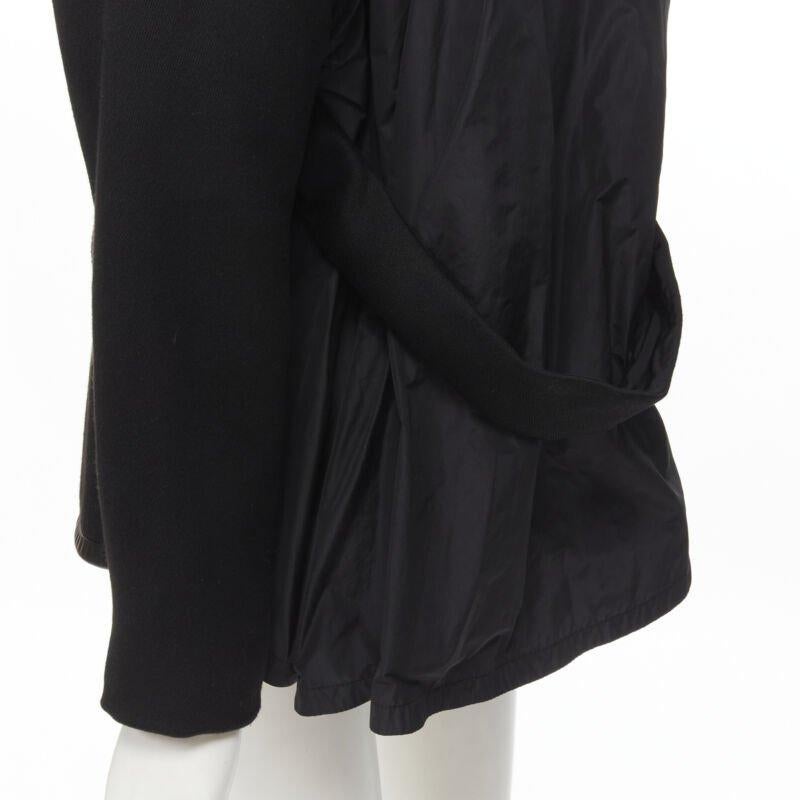 MAJE nero Cappotto posteriore svasato completamente foderato in pelle FR36 S in vendita 3