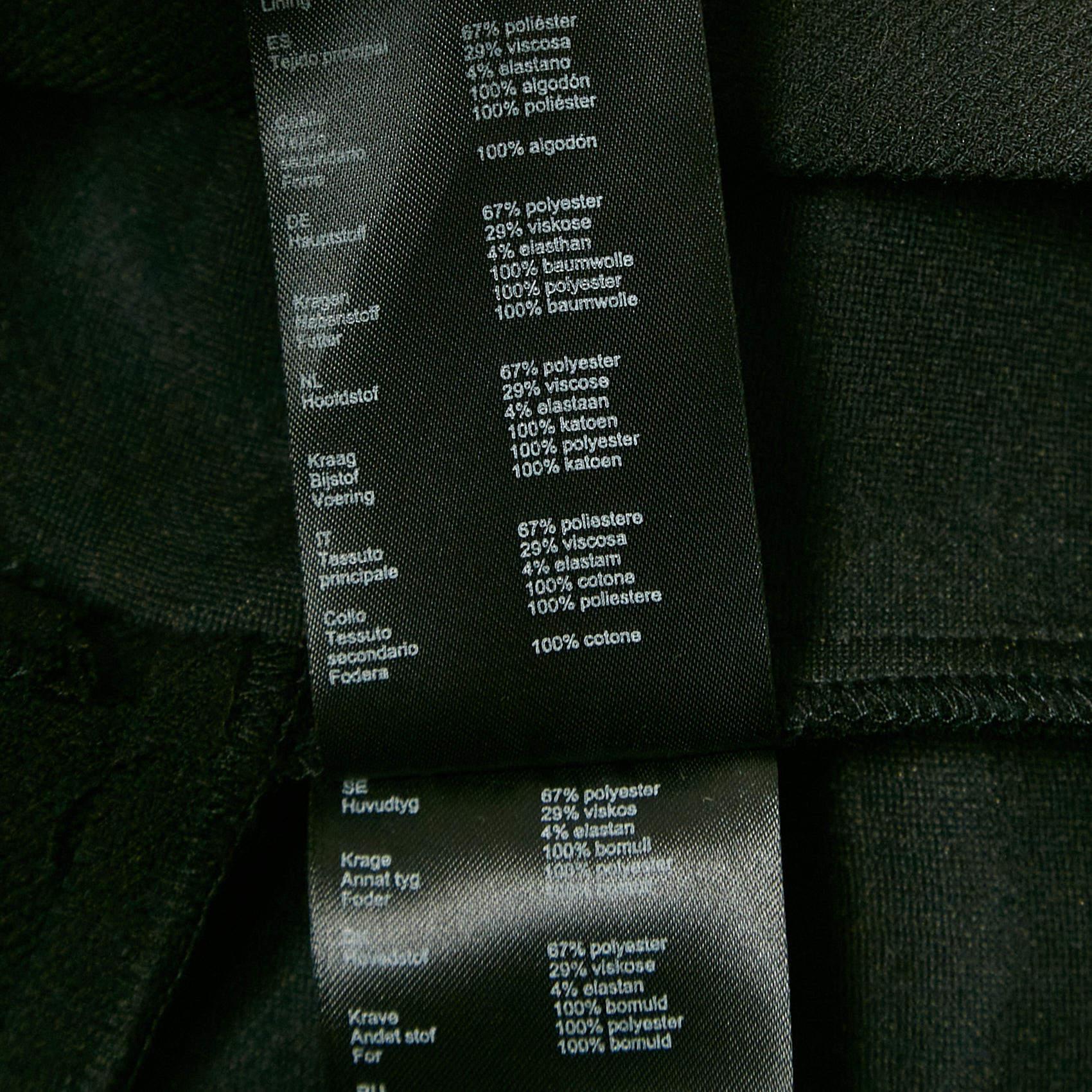 Maje Mini abito nero in gabardina plissettato con zip S 1