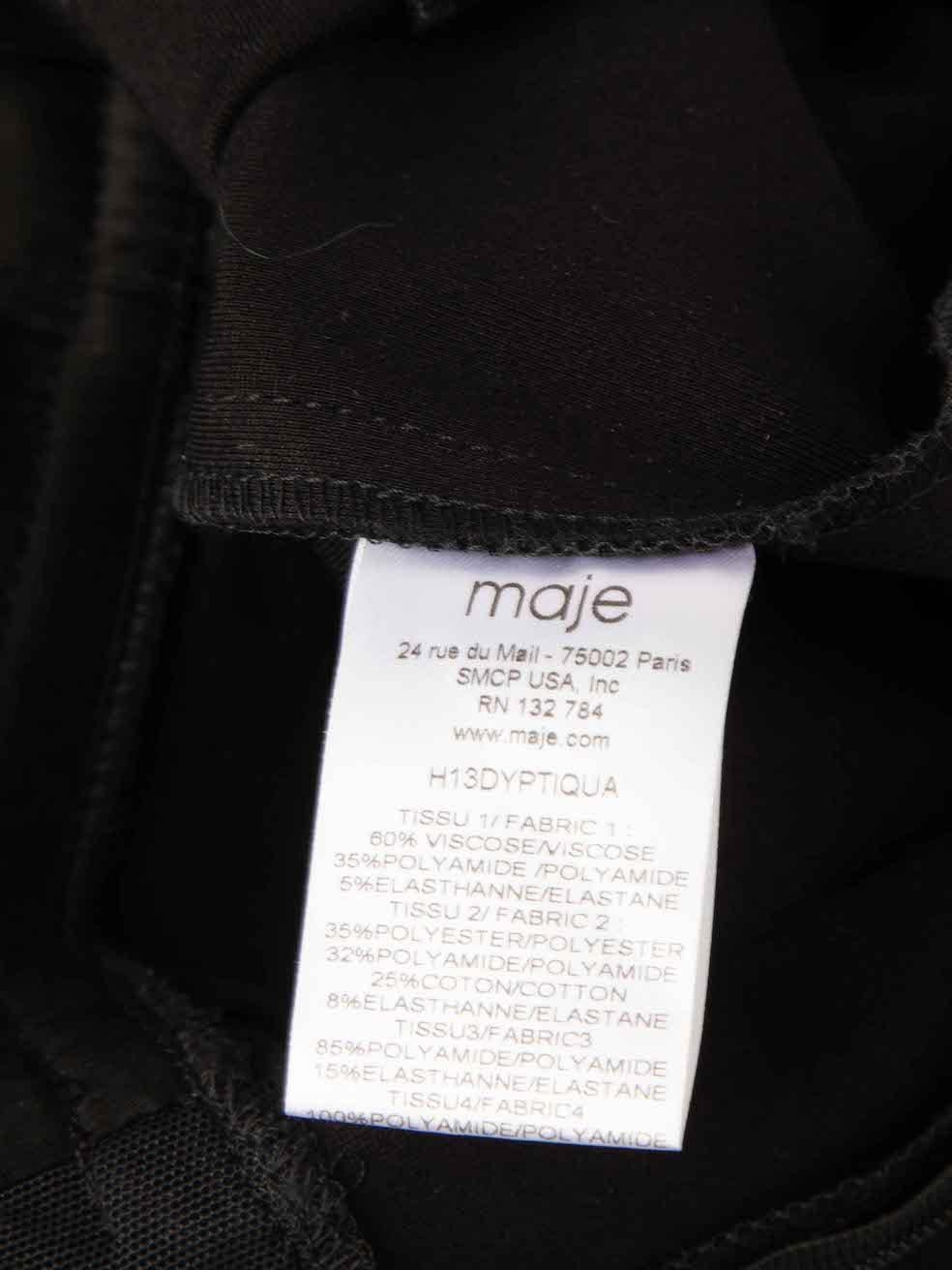 Maje Black Lace Panel Strapless Mini Dress Size S For Sale 2
