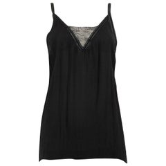 Maje Black Lace Trim Camisole Size L