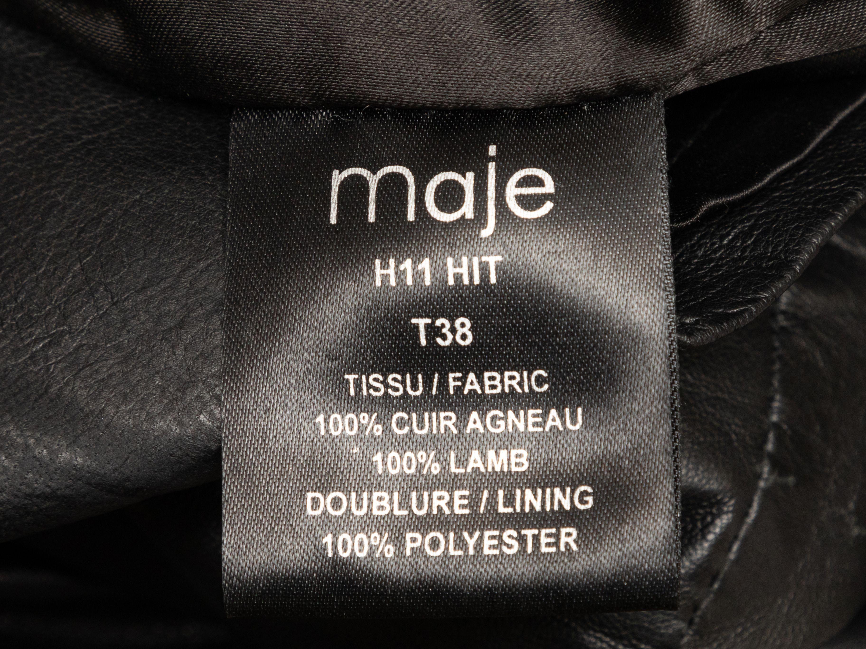 maje leather dress