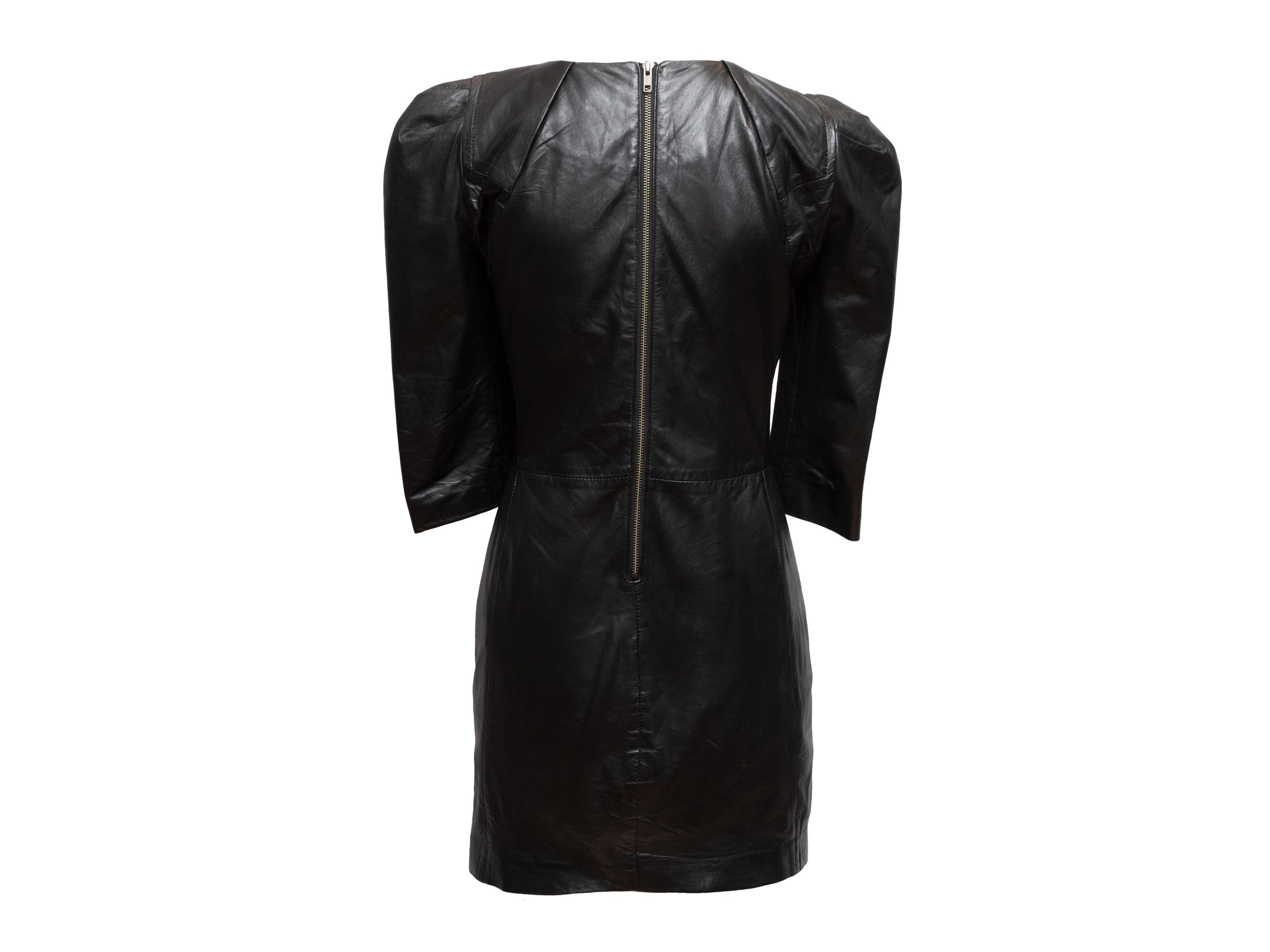 Maje Black Leather Mini Dress 1