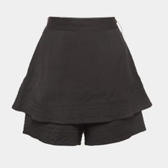 Maje Black Linen Blend Skort L
