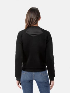 Maje Schwarze Bomberjacke mit Mesh-Einsatz Größe M