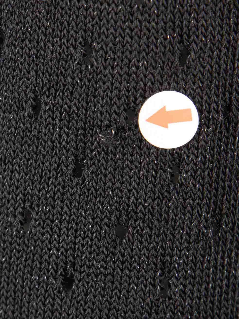 Women's Maje Black Metallic Dot Cropped Cardigan Size S For Sale