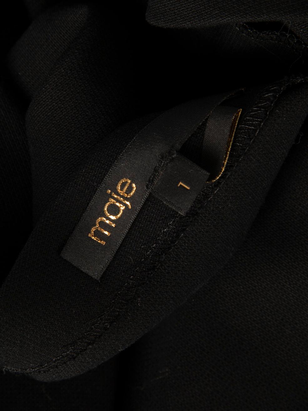 Maje, mini robe noire à épaules dénudées, taille S en vente 1
