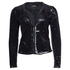 Maje, Blazer with black and silver colored sequins