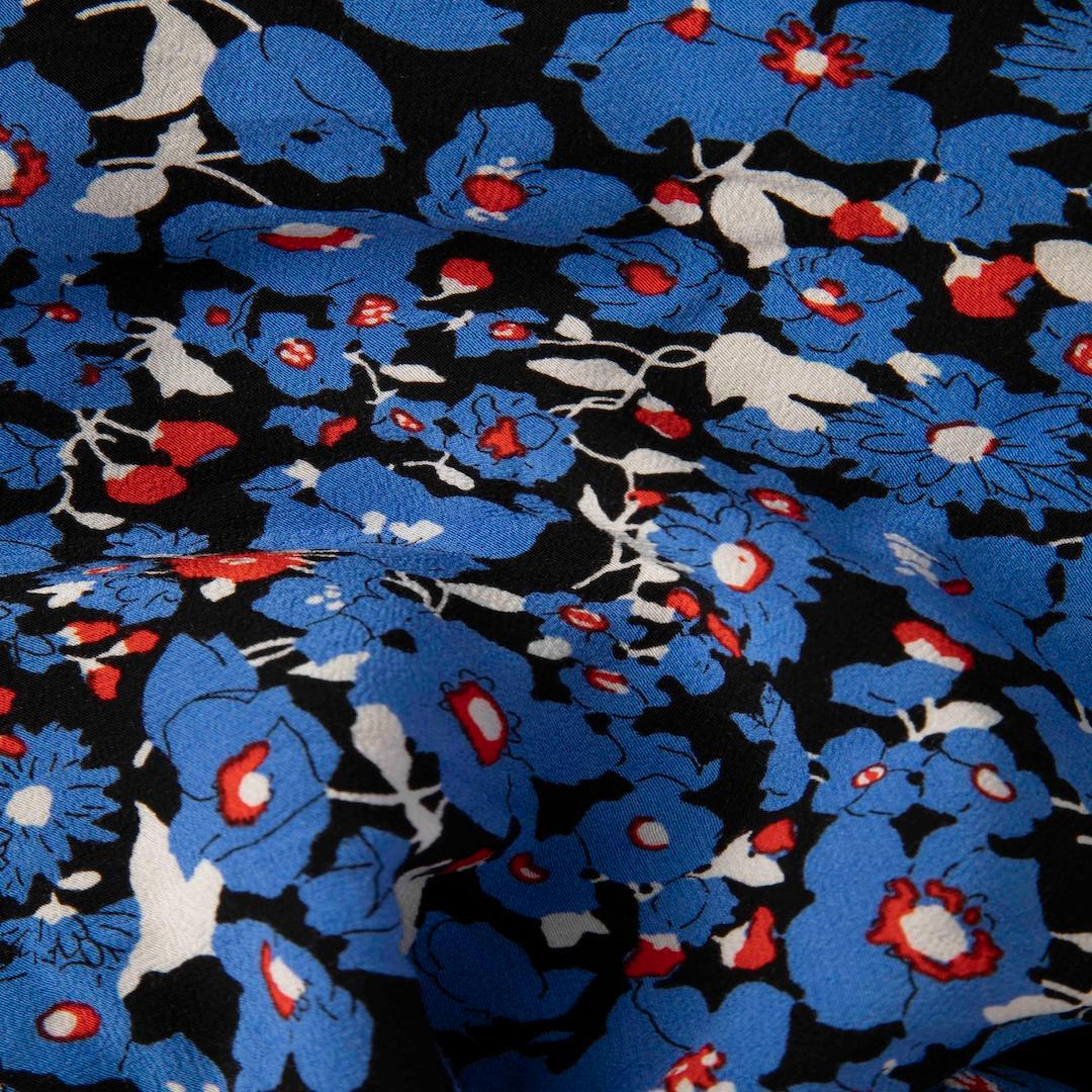 Women's Maje Blue Floral Print Mini Dress Size S For Sale