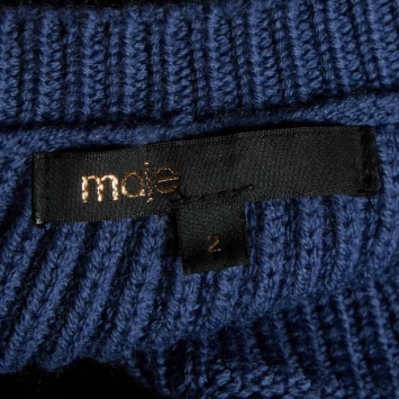 De las mujeres Maje Jersey sin mangas de punto de lana azul M en venta