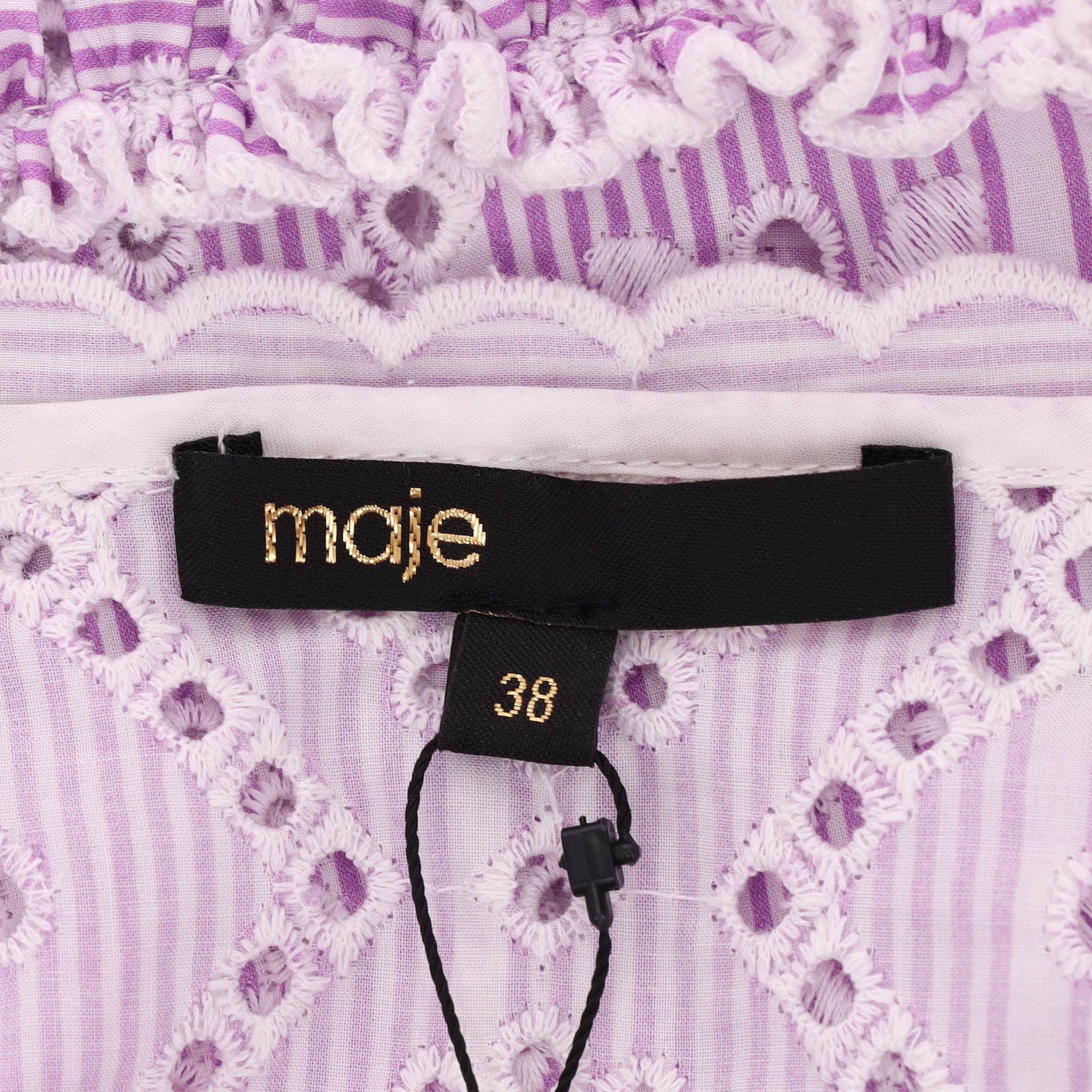 Mini Vestido Maje Broderie Anglaise Algodón en venta 1