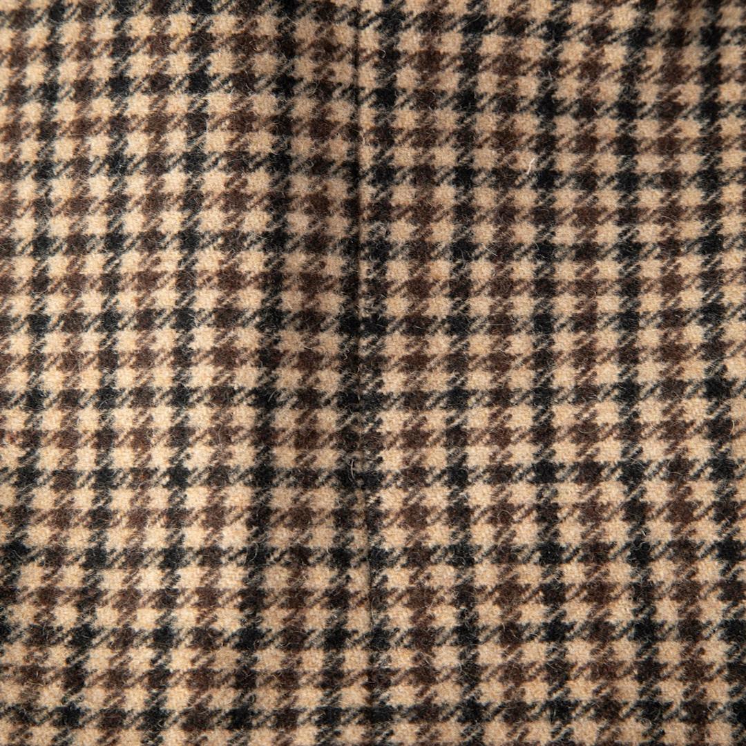 Marron Manteau mi-long en laine pied-de-poule Brown Maje Taille S