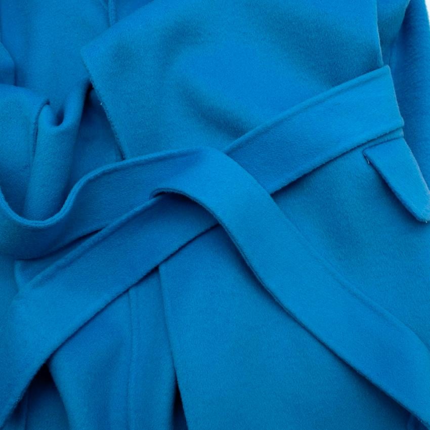  Manteau croisé Maje Cerulean bleu en laine mélangée avec ceinture - Taille US6 Unisexe 