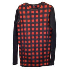 Miniabito in maglia a quadri Maje, in poliestere rosso