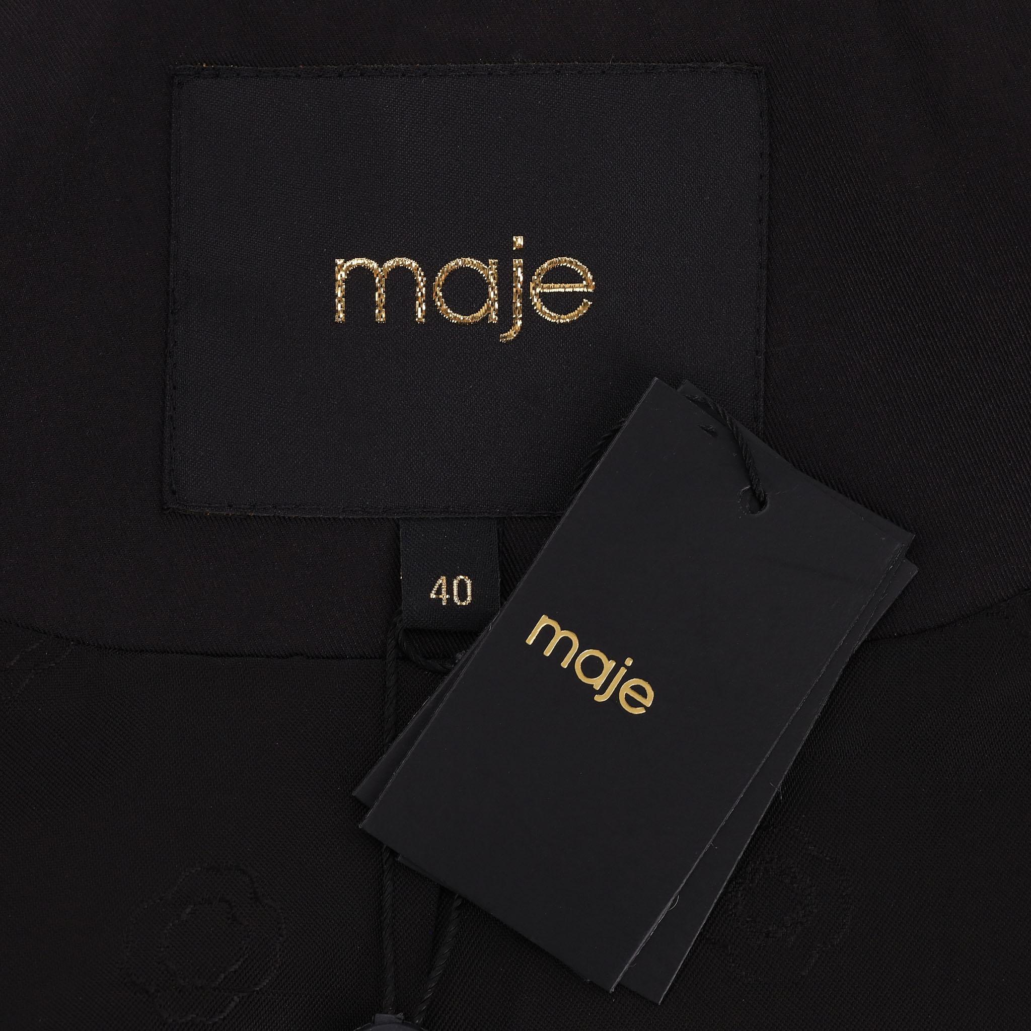 Maje Cropped Satin Jacket For Sale 1