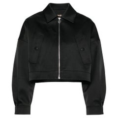 Maje Cropped Satin Jacket