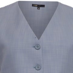 Gilet corto Maje in viscosa azzurra