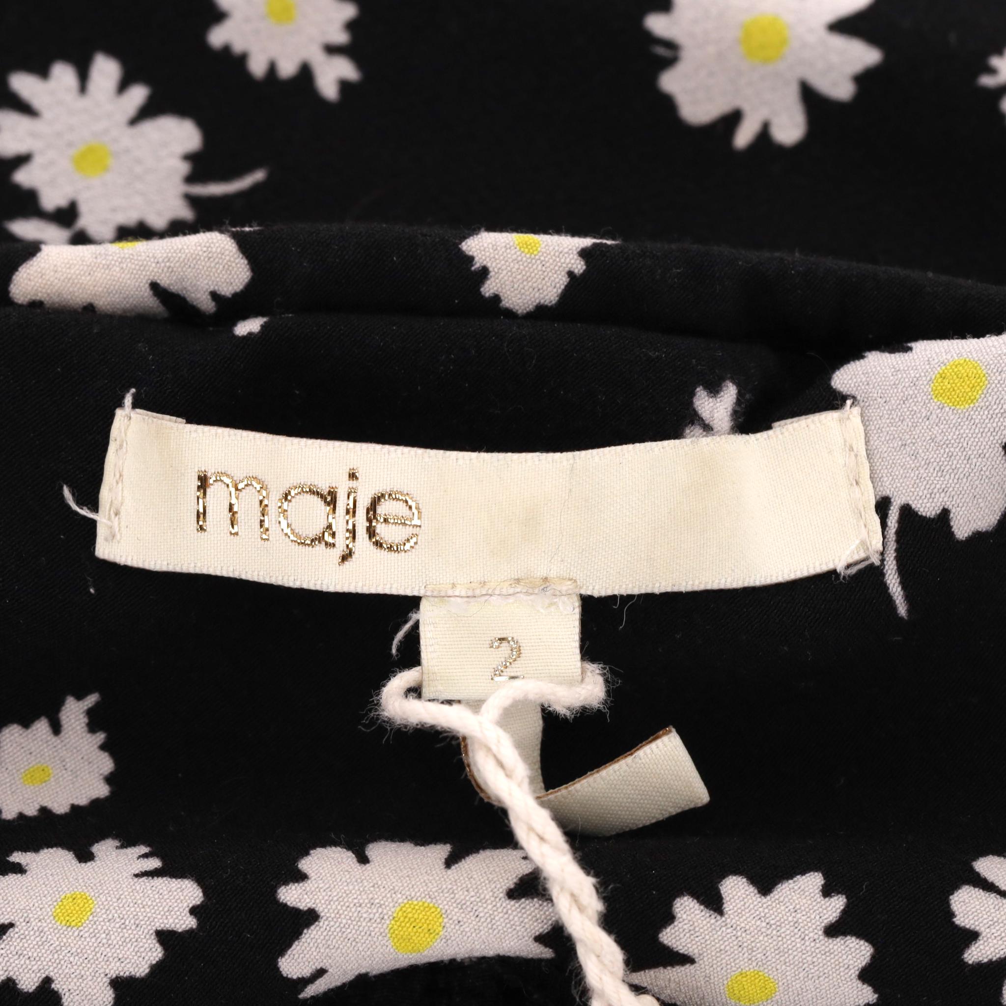 Maje Daisy Print Plissee-Kleid Damen im Angebot