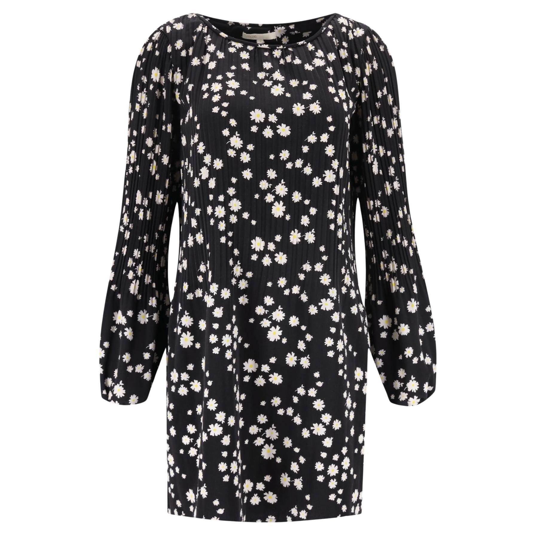Maje Daisy Print Plissee-Kleid im Angebot