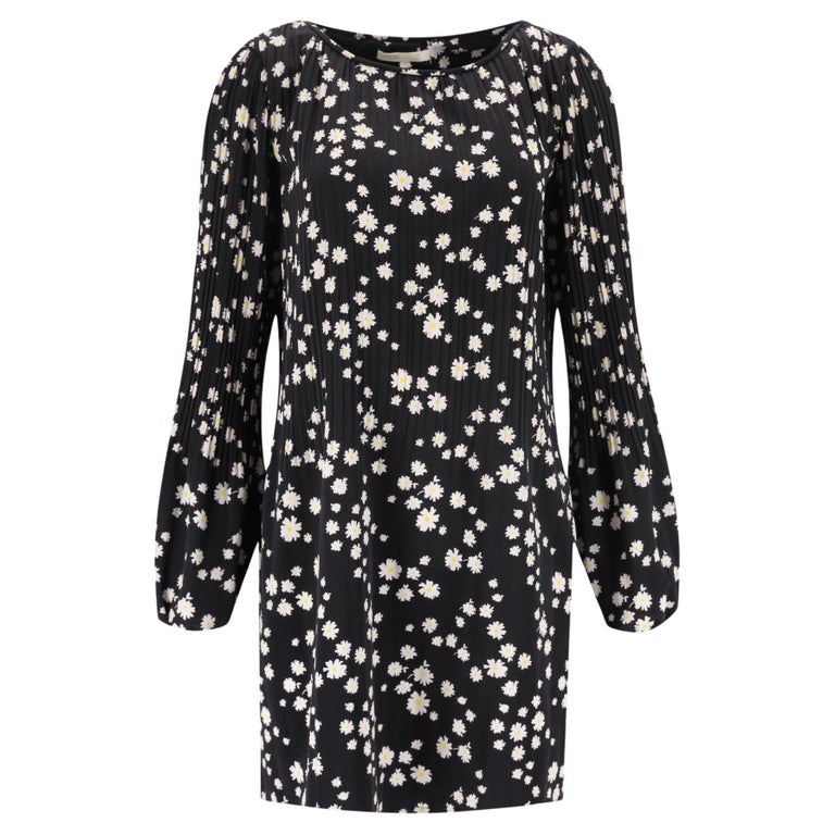 Maje Daisy Print Pleated Dress For Sale at 1stDibs