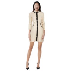 Maje Ecru Knee Length Button Down Dress Size S