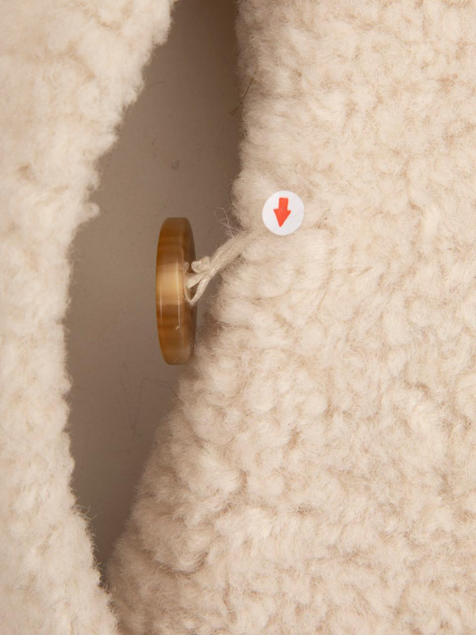 Maje Ecru Teddy Oversized Jacket Size S For Sale 1