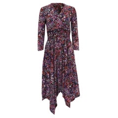 Asymmetrisches Midikleid von Maje mit Blumenmuster aus mehrfarbiger Viskose