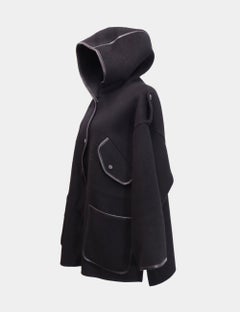 Maje Gangmille Wool-Blend Hooded Jacket / XS