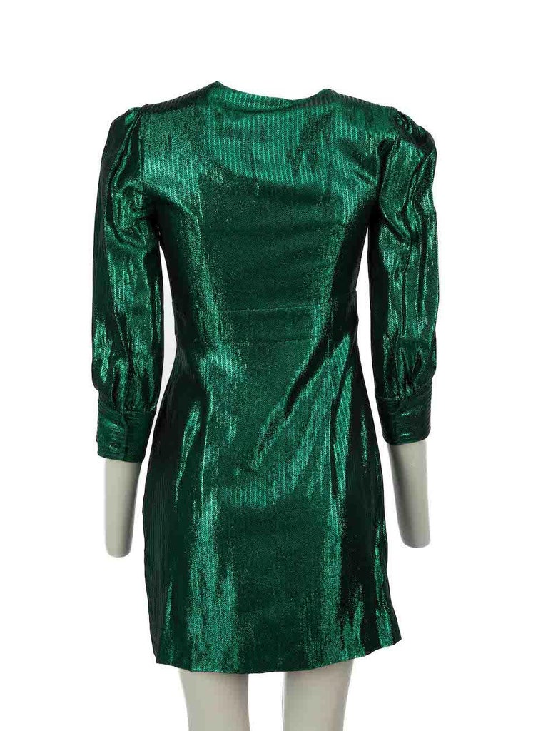 maje green velvet dress Zapakasa Women Burnout Velvet Dark Green Mother of Bride Dress V-neck  Bridesmaid Dress main image 1